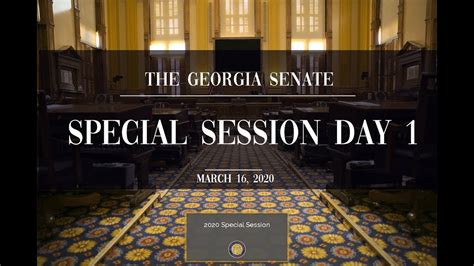 Georgia Senate 2020 Special Session Day 1 Morning Youtube