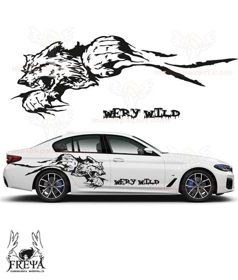 Wolf Fender Top Side Trunk Car Sticker Wolf Car Decal Etsy