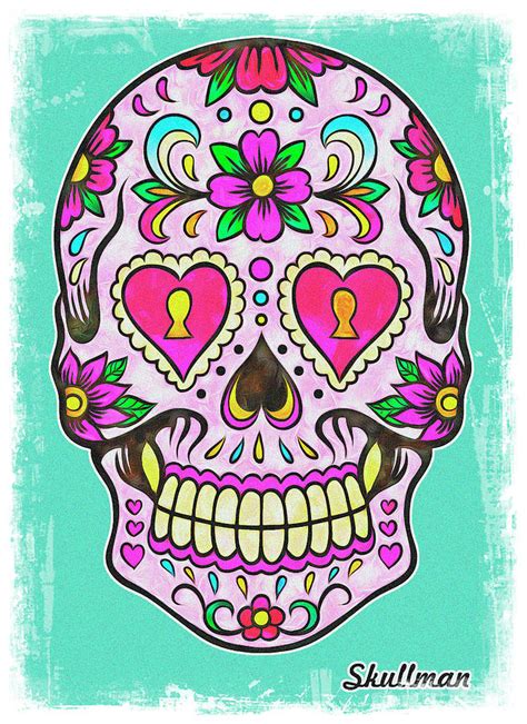 Mexican Sugar Skull 2 Digital Art by John Shepherd - Pixels