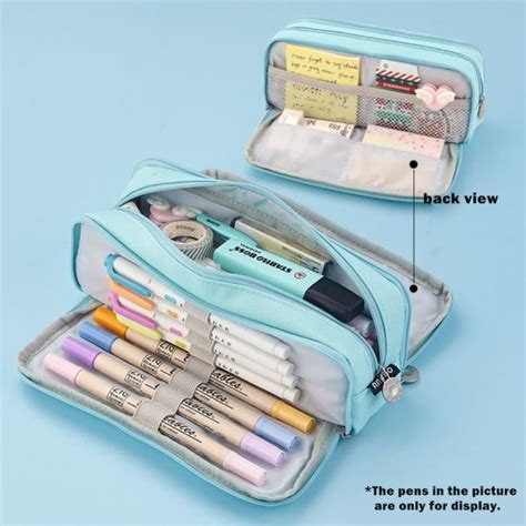 Trousse A Crayons Scolaire Bleue Couleur Macarons Etui A Crayon