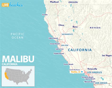 Map of Malibu, California - Live Beaches