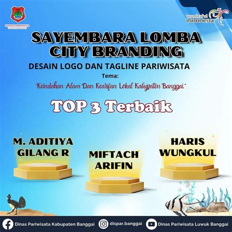 Lomba Desain Logo Dan Tagline Branding Pariwisata Banggai Dimenangkan