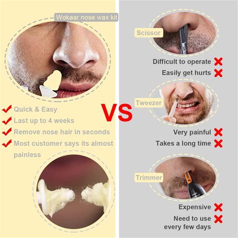 Wokaar Nose Wax Kit G Easy Nose Ear Hair Removal For Men And