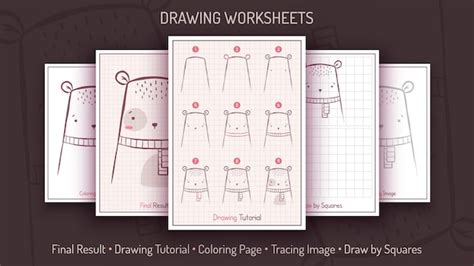 C Mo Dibujar Un Oso Polar Paso A Paso Tutorial De Dibujo Vector Premium