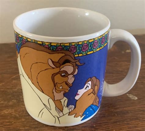 Vintage Disney Beauty And The Beast Coffee Mug