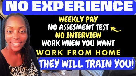 Act Fast Weekly Pay Work From Home Jobs 2023 No Experience Wfh Jobs