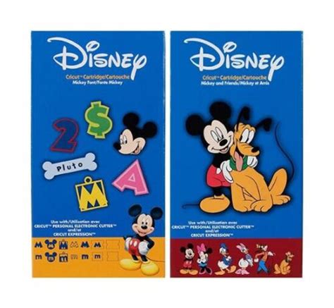 Disney Cricut Cartridges 290381 And 290382 Mickey Font And Mickey And Friends Ebay