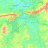 Mapa topográfico Montes Claros altitude relevo