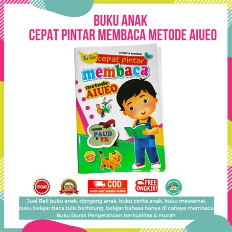 Buku Anak Cepat Pintar Membaca Metode Aiueo Full Color Untuk Paud Tk Chyntia Monica Best