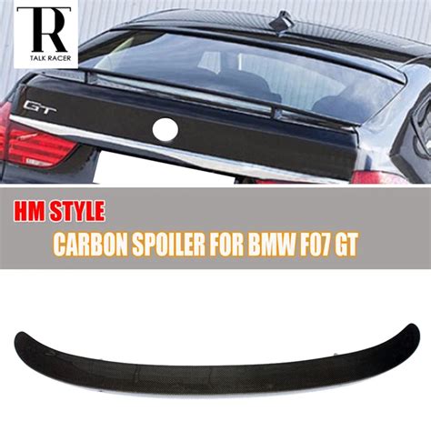 HM Style F07 GT Carbon Fiber Rear Trunk Spoiler For BMW F07 Gran