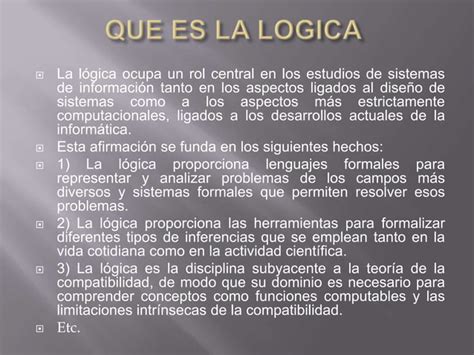 Que Es La Logica Ppt