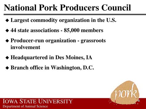 Ppt Three Primary Pork Industry Organizations Powerpoint Presentation Id 718840