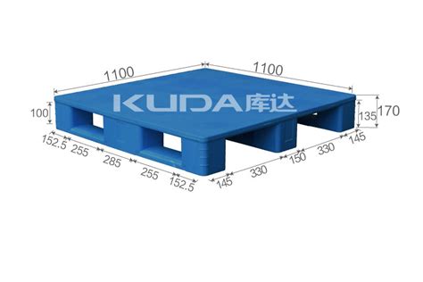 1111f平板川字（置钢管）塑料托盘江苏库达塑业科技有限公司