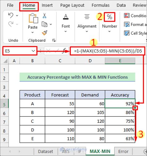 How To Calculate Accuracy Percentage In Excel 3 Methods Exceldemy