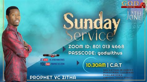 Live Sunday Service With Prophet Vc Zitha June Youtube