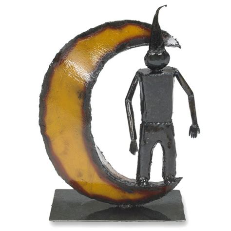 Freestanding Sculpture Man in the Moon Metal Fairytale Decor - Etsy