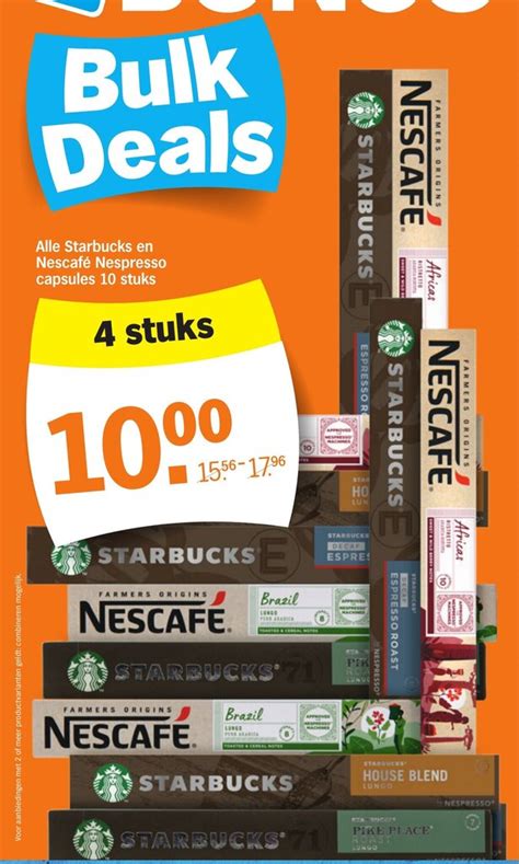 Alle Starbucks En Nescafe Nespresso Capsules 10 Stuks Aanbieding Bij