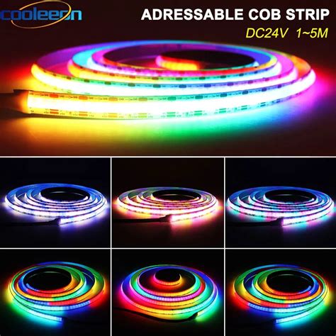 Tira De Luces Led Cob Direccionable A Todo Color De V Led Color