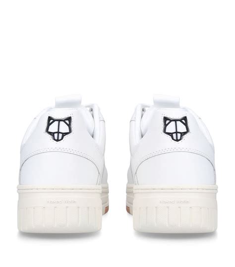 NAKED WOLFE White Leather Hyde Sneakers Harrods UK