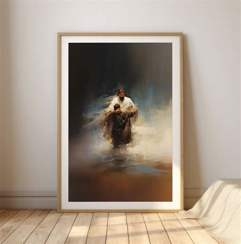 Jesus Saves Peter, Digital Print, Sketches, Jesus Art, Bible Wall Art ...