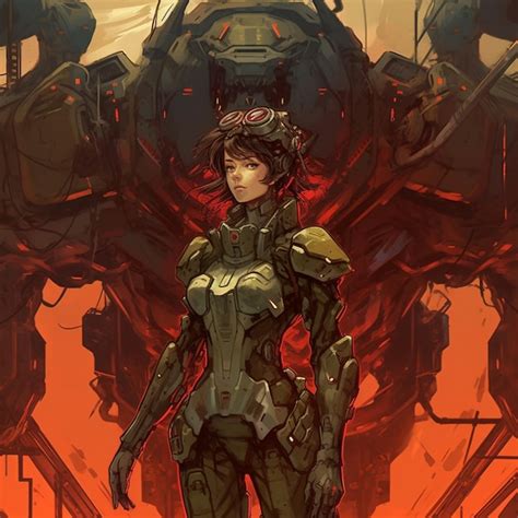 Premium AI Image | Anime style illustration of a woman in a futuristic ...