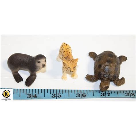 Schleich Tortoise Sea Lion Cub And Baby Cheetah