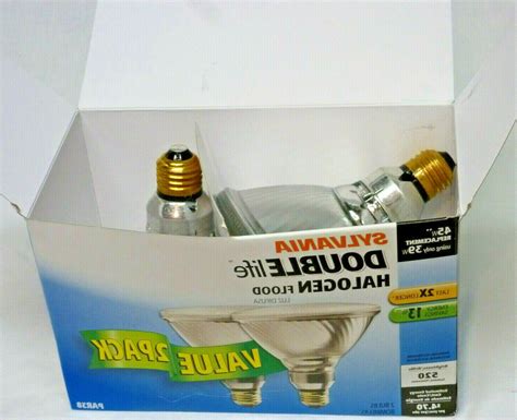 Sylvania Double Life 45W 39W Halogen Flood Light Bulbs