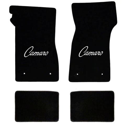 Ecklers 68 69 Camaro Lloyds Black Front Rear Mats Silvr Camaro Logo