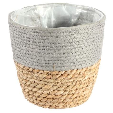 Two Tone Seagrass Planter Basket