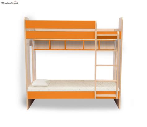 Buy Flexi Double Decker Bunk Bed With Ladder Orange At 25 Off Online Wooden Street