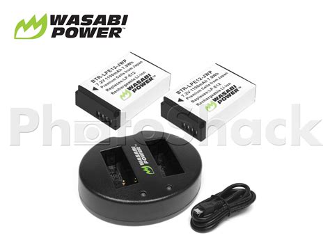 Lpe Battery For Canon Pack Dual Charger Wasabi Power Lpe