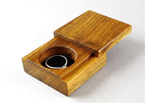 Wooden Sliding Pocket Ring Box For Angagement Wood Ring Box Etsy Engagement Ring Box Proposals