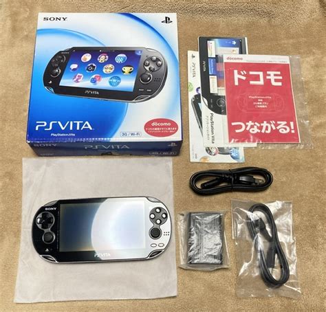 【やや傷や汚れあり】ps Vita『動作確認ok・初期化済み』pch 1100ab01 クリスタルブラック 3gwi Fiモデル【ver 3