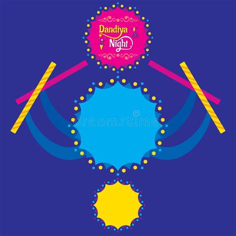 Creative Dandiya Night Invitation Card Design. Stock Vector ...