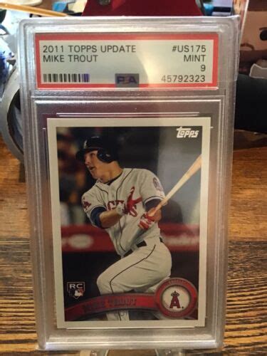 2011 Topps Update Mike Trout US175 RC PSA 9 Rookie Los Angeles Angels