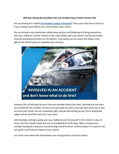 Ppt Will Your Driving Record Affect Your Car Accident Injury Claims