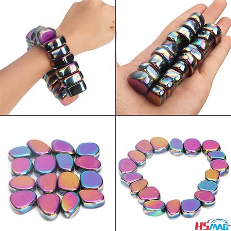 Rainbow Magnetic Stones Hematite Polished Irregular Magnet Magnets By