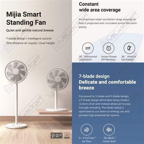 Xiaomi Mi Smart Standing Fan 2 Lite – Kipas Angin Xiaomi – Mi Gadget Malang