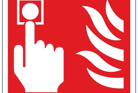 Fire Alarm Call Point Symbol Photoluminescent Linden Signs Print