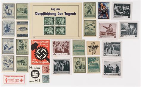 Lot - (PROPAGANDA STAMPS) HITLER YOUTH PROPAGANDA POSTERS