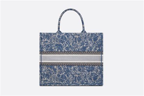 T I N Dior Large Dior Book Tote Blue Brocart M Zrxr M E Luxity