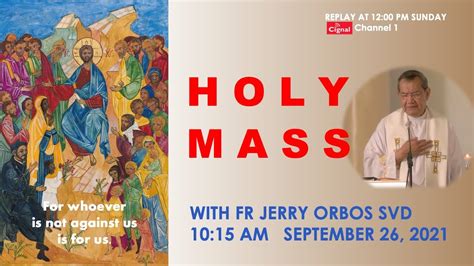 Live Am Holy Mass With Fr Jerry Orbos Svd September