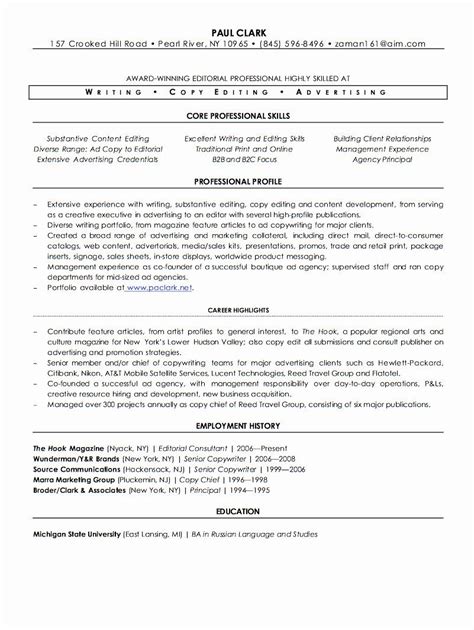 45++ Creative writer resume sample For Your Application