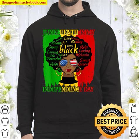 Juneteenth Is My Independence Day Black Women Afro Melanin T Shirt