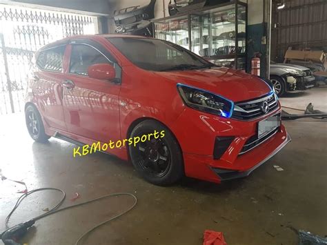 Perodua Axia Drive Bodykits With Spray Color Auto Accessories On