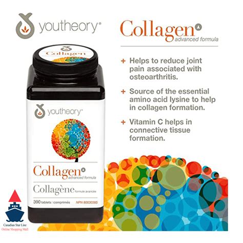 Youtheory Collagen Advanced Formula Tablets Canadian Star Line Inc