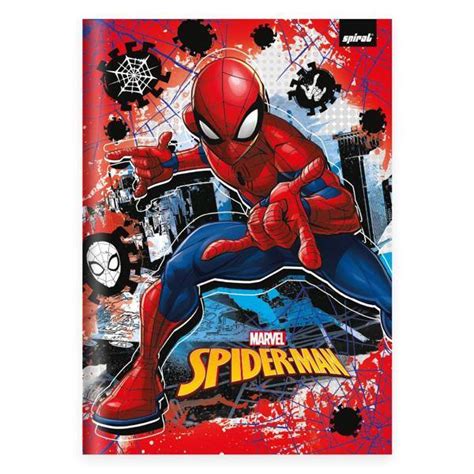 Caderno Universit Rio Capa Dura Costurado Folhas Homem Aranha