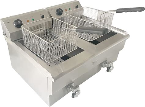 Davlex Commercial Deep Fat Chip Fryer 26 Litre Electric Double Basket