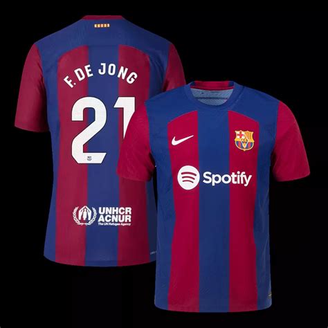 Barcelona F DE JONG 21 Home Jersey Authentic 2023 24 Goaljerseys