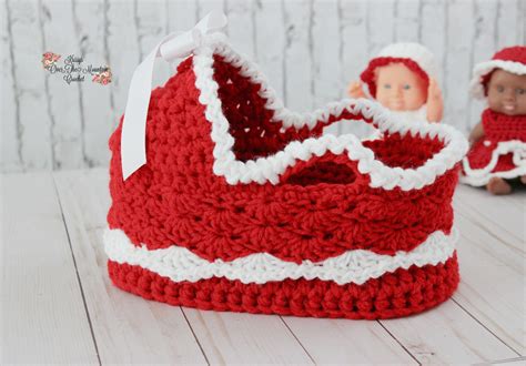 Shell Stitch Moses Basket Free Crochet Pattern Krissys Over The